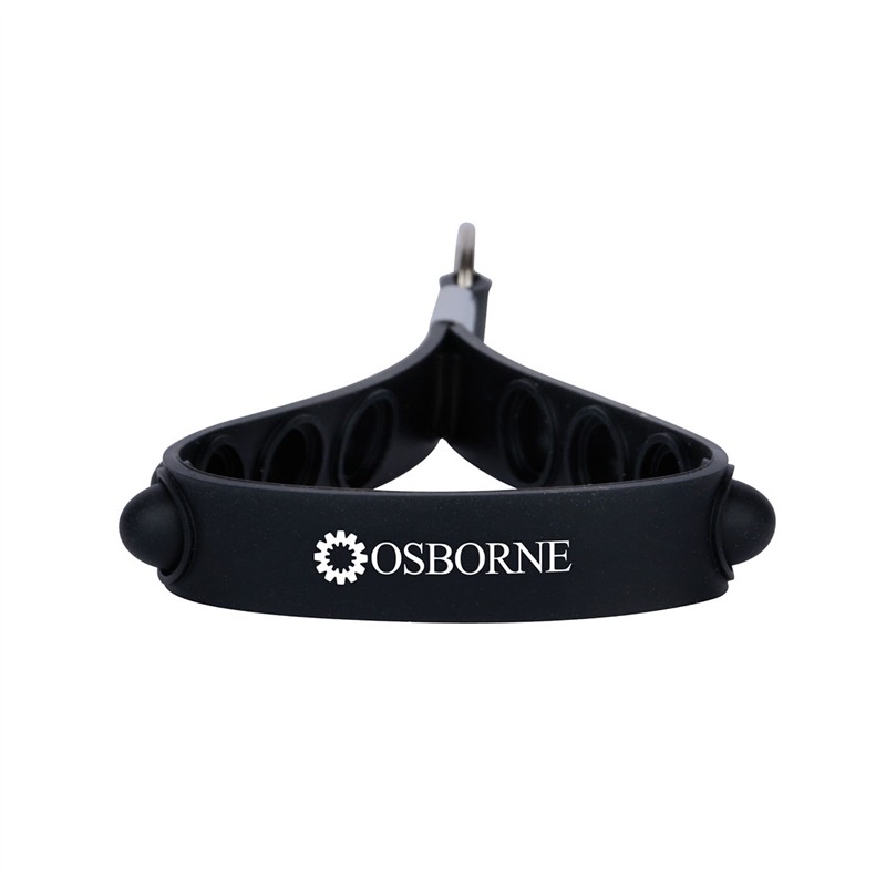 Keychain Wristlet Push Pop Silicone with Metal Ring - 6.4 in