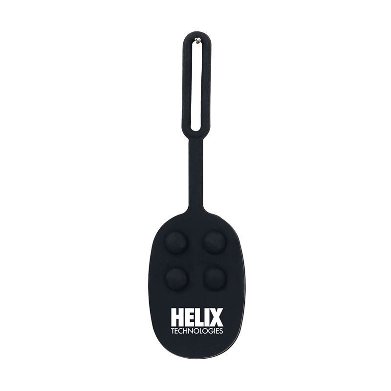 Luggage Tag Push Pop Silicone with Write-On Panel - 6.5 in