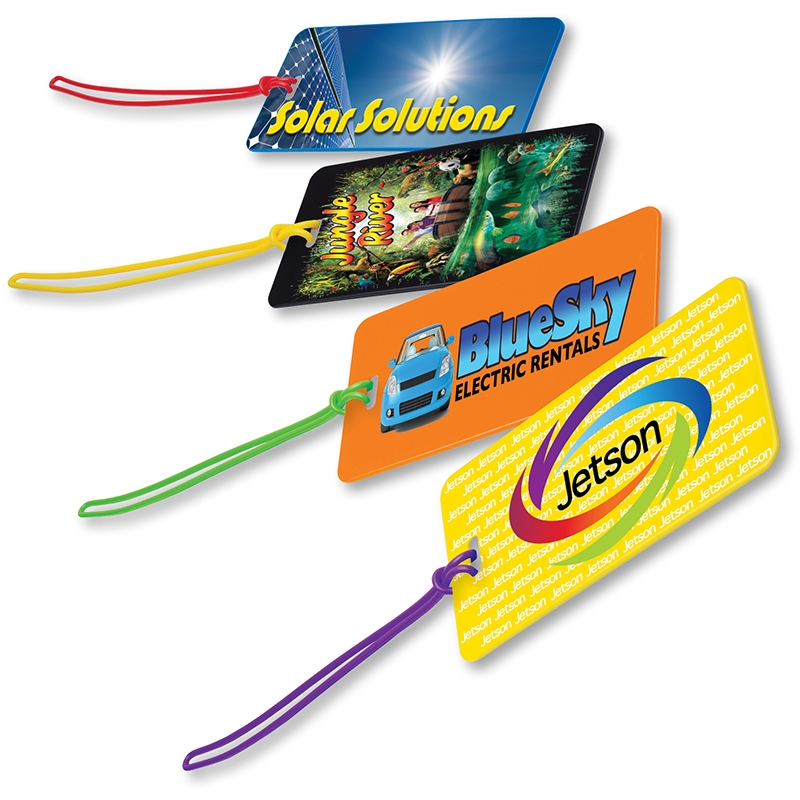 Luggage Tag Two-Color Glossy Paper with Mix Colors - 4.6 in