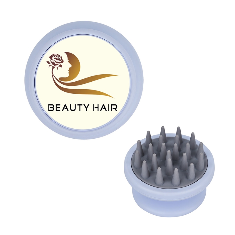 Scalp Massager Silicone Round with Soft Bristles - 2.75 in