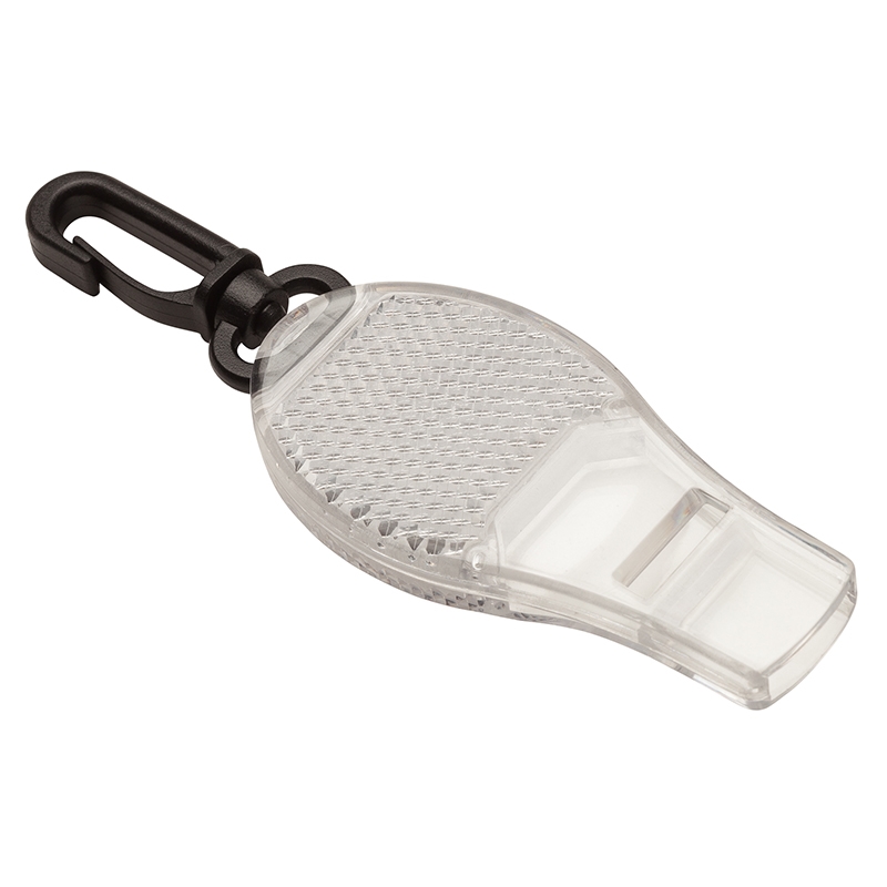 Safety Whistle Reflector Translucent Swivel Clip - product view 2