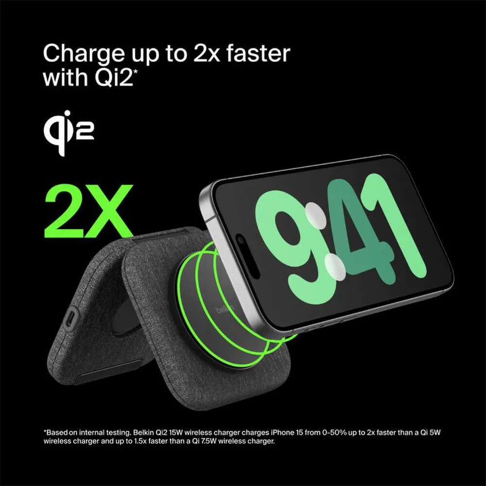 Wireless Charging Pad Magnetic Travel Foldable Qi2 - 15W - product view 3