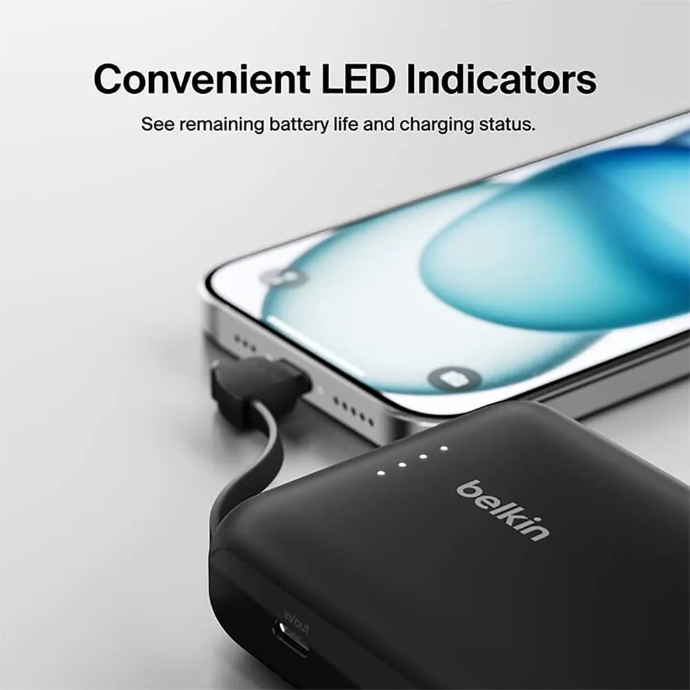 Power Bank with Integrated USB-C Cable Dual Device - 10000mAh - product view 9