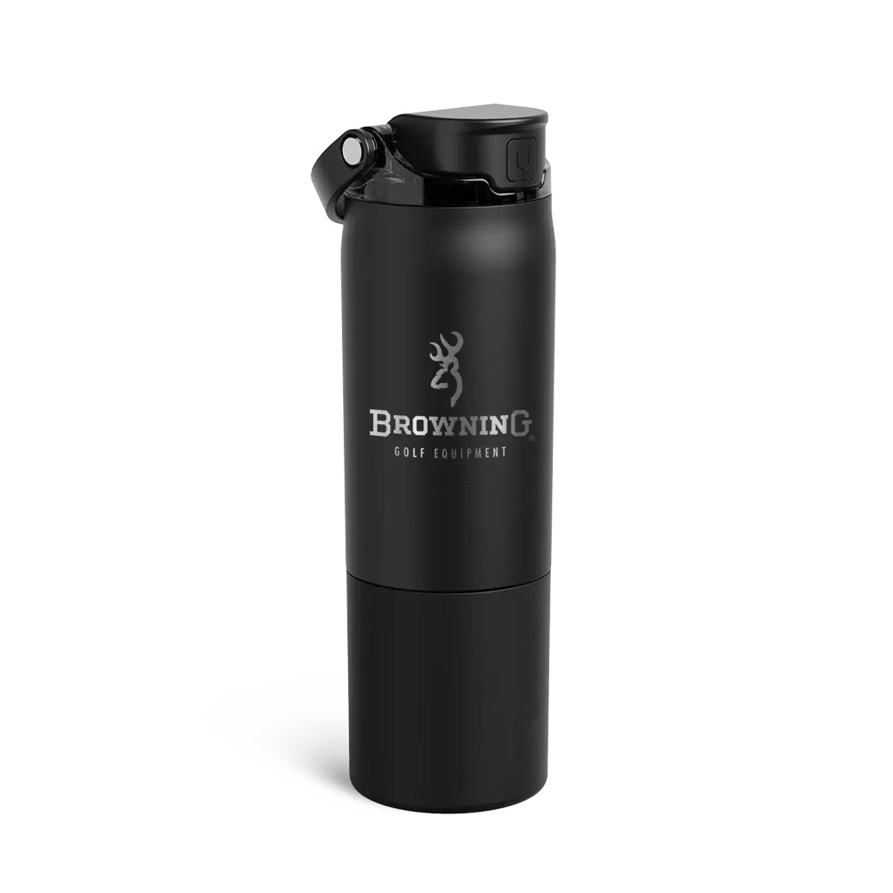 Insulated Water Bottle with Dual Straw System - 25 oz