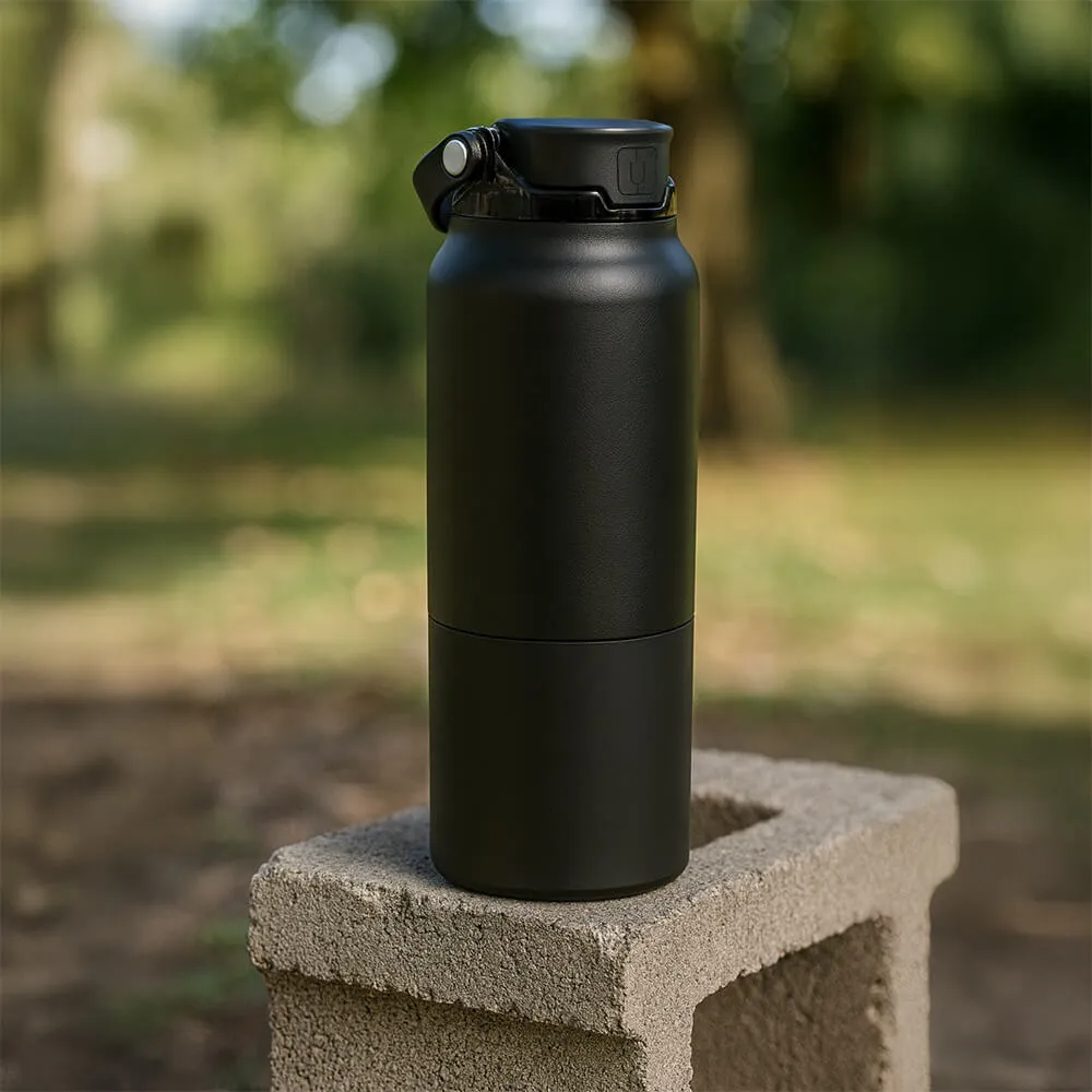 Insulated Water Bottle with Dual Straw System - 35 oz - product view 4