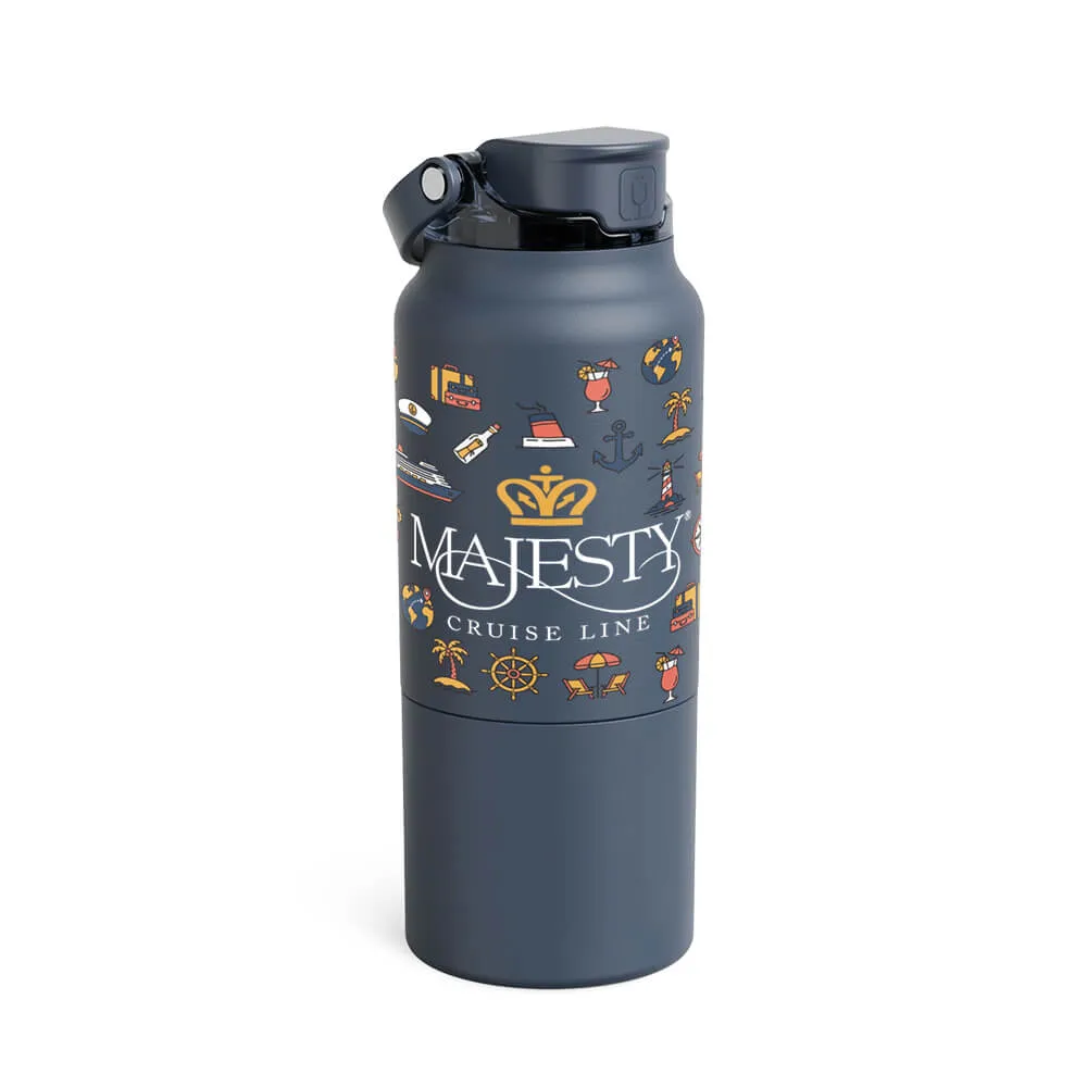 Insulated Water Bottle with Dual Straw System - 35 oz - product view 9