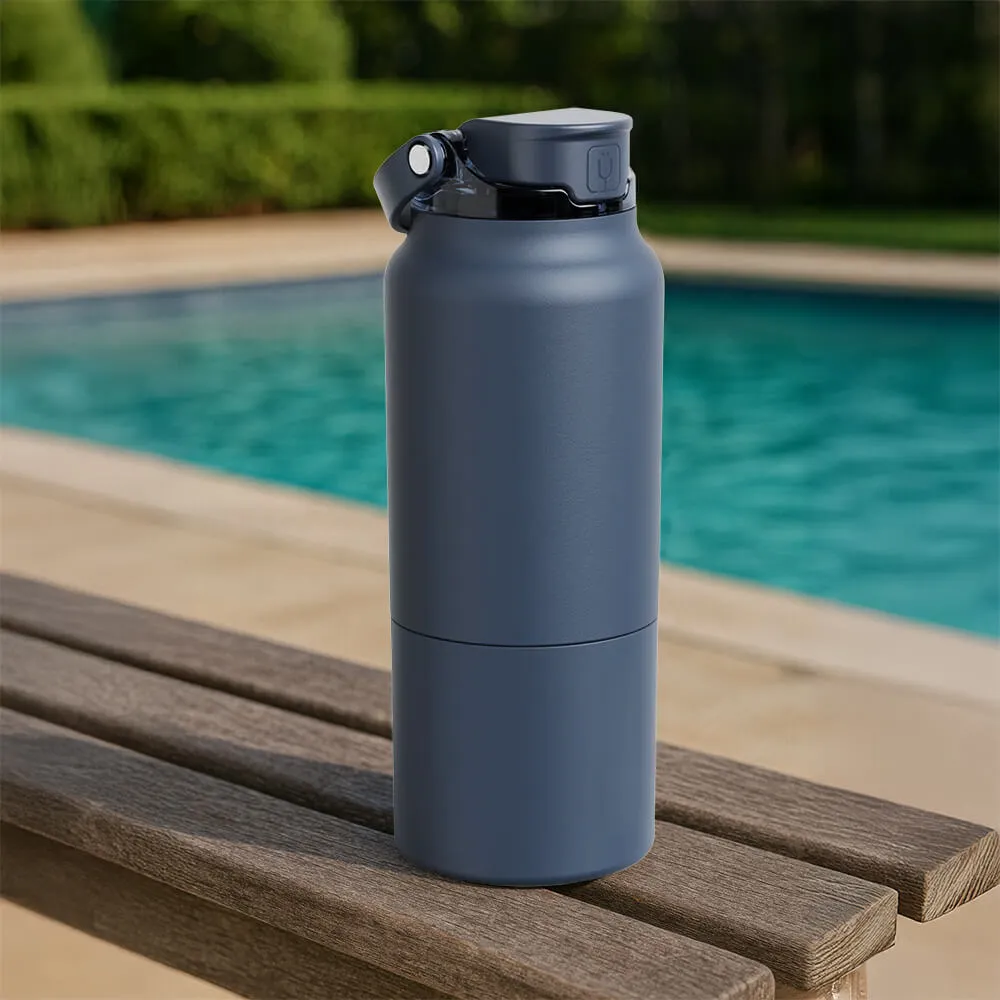 Insulated Water Bottle with Dual Straw System - 35 oz - product view 10