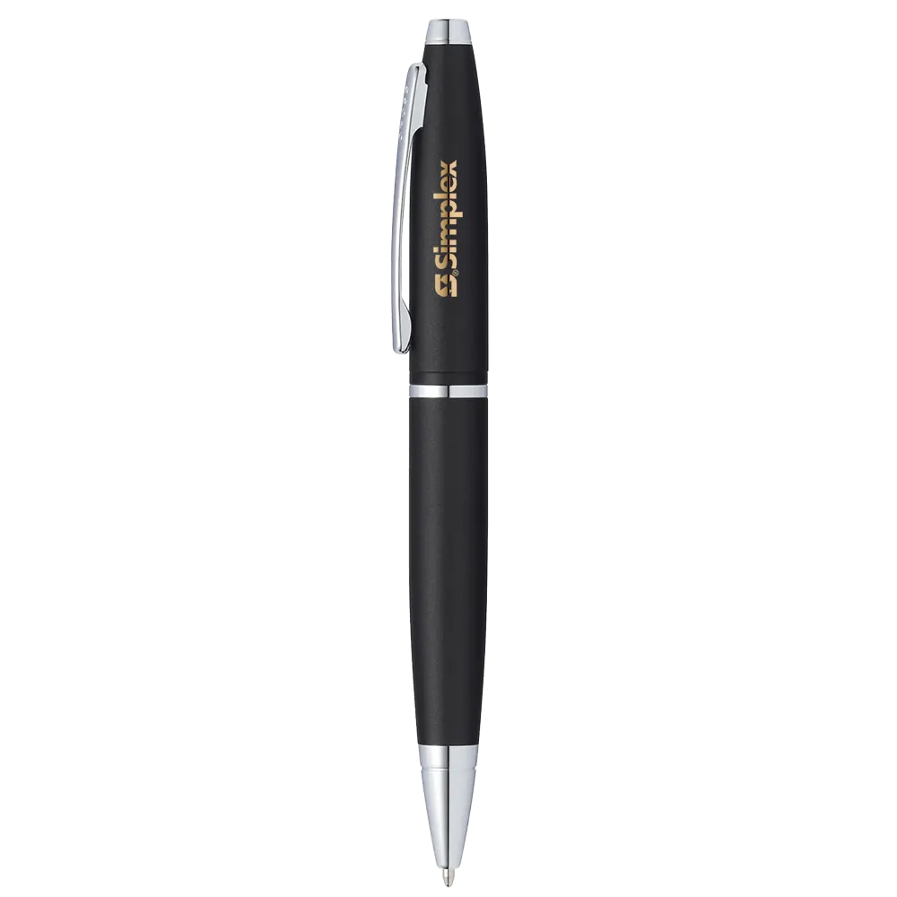 Ballpoint Pen Matte Black Art Deco Tapered - 5.25 in
