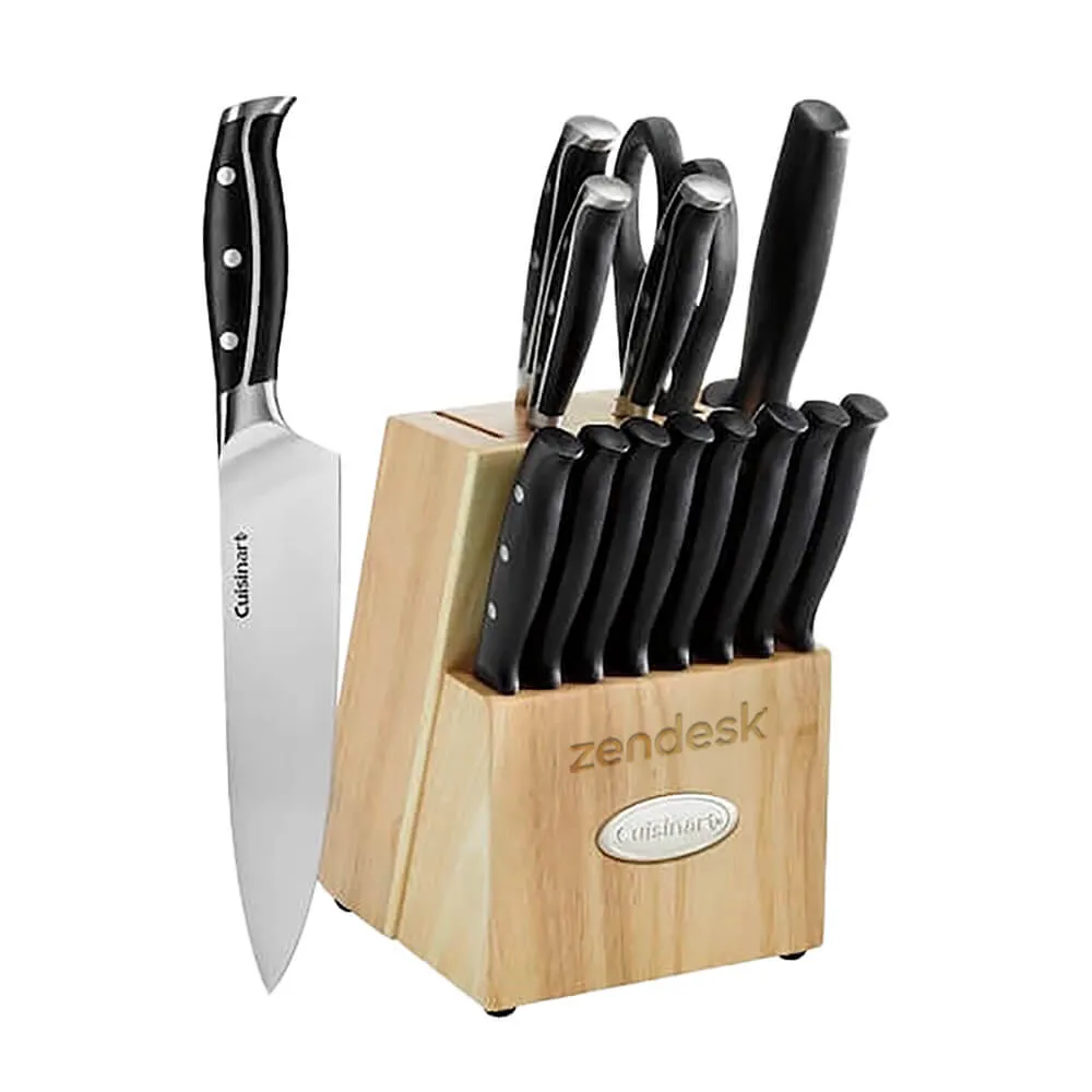 Nitrogen-Infused Stainless Steel Cutlery Block Set (15 Piece)