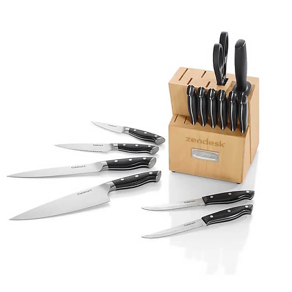 Nitrogen-Infused Stainless Steel Cutlery Block Set (15 Piece) - product view 2