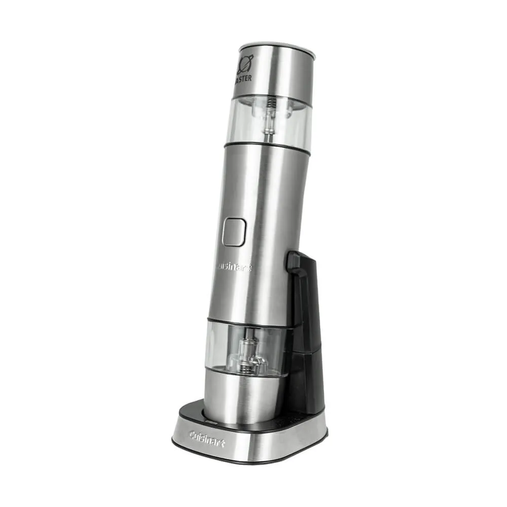Rechargeable Dual-Container Spice Mill with Charging Base