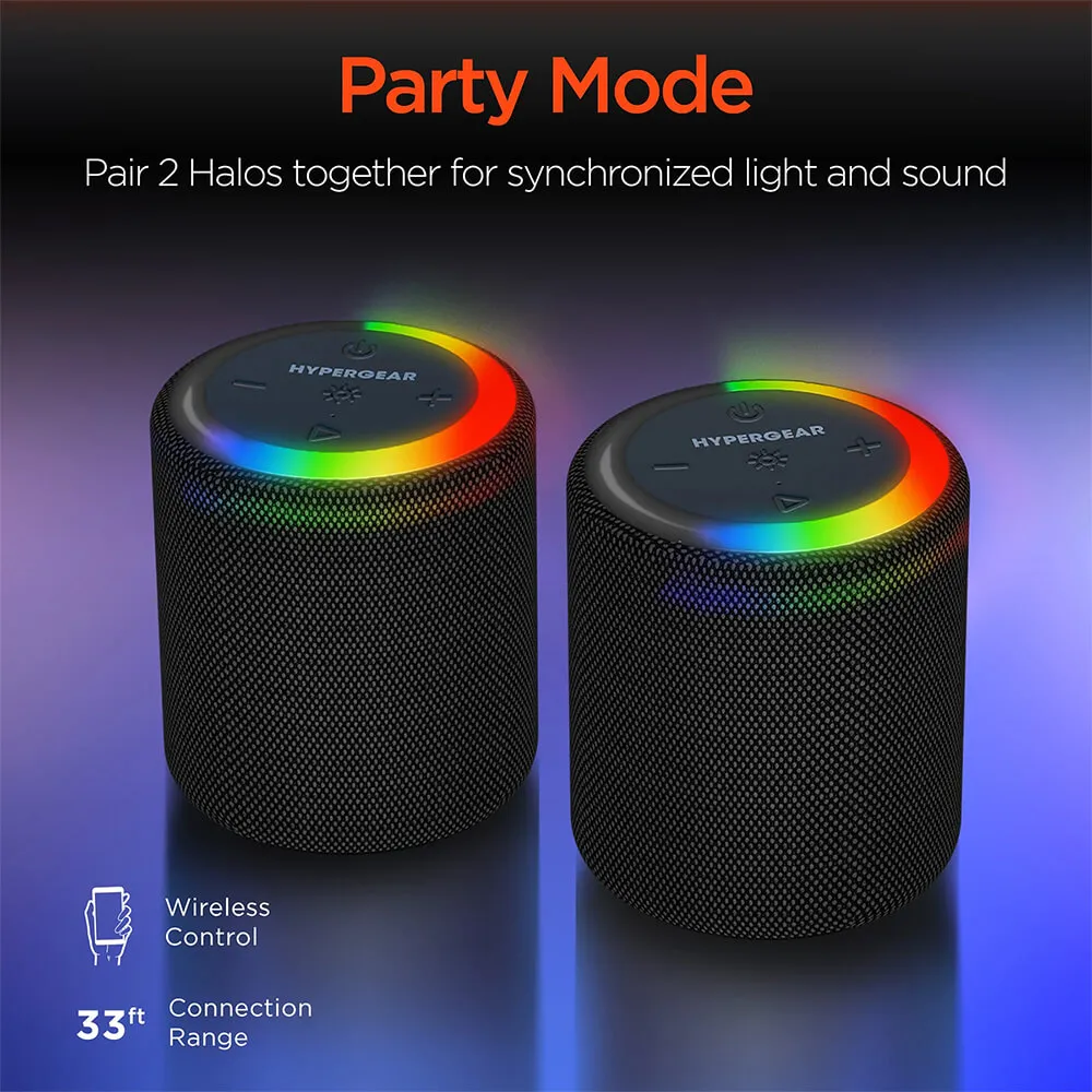 Waterproof LED Wireless Speaker with Light Ring - 4 in - product view 7