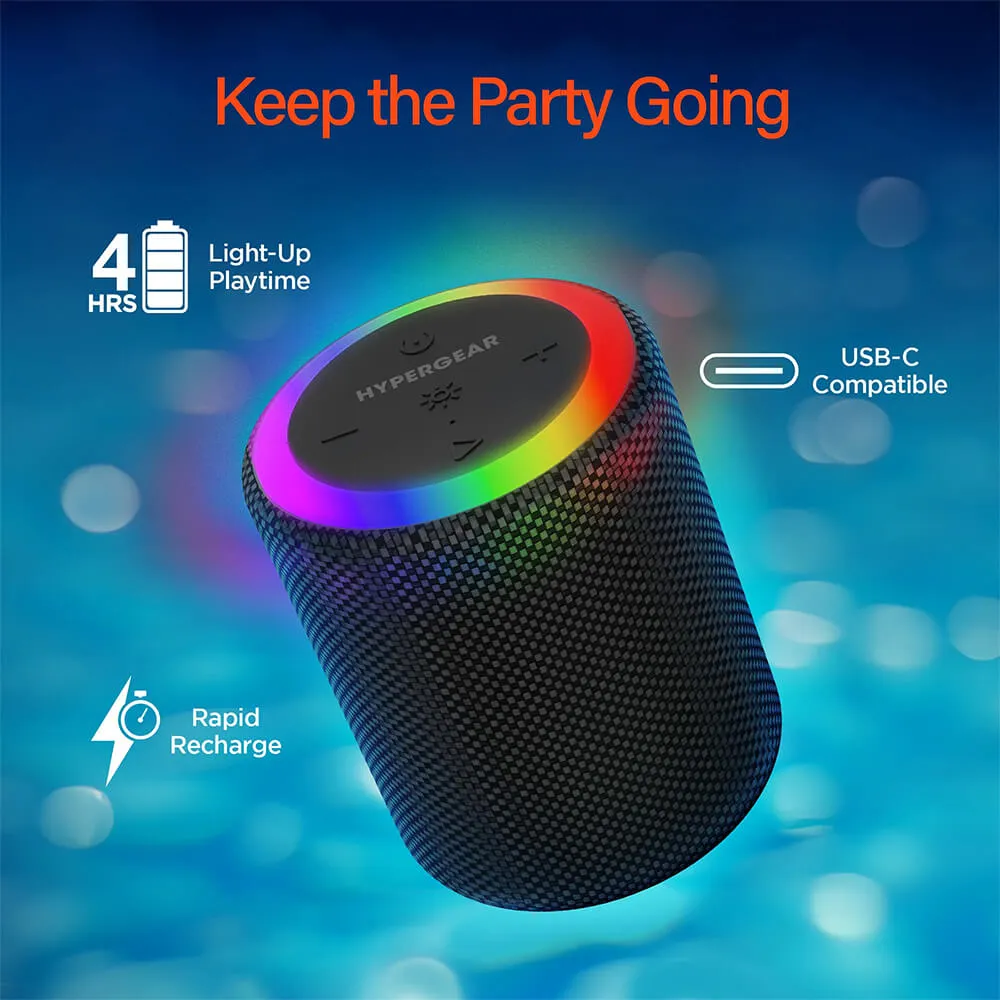 Waterproof LED Wireless Speaker with Light Ring - 4 in - product view 8