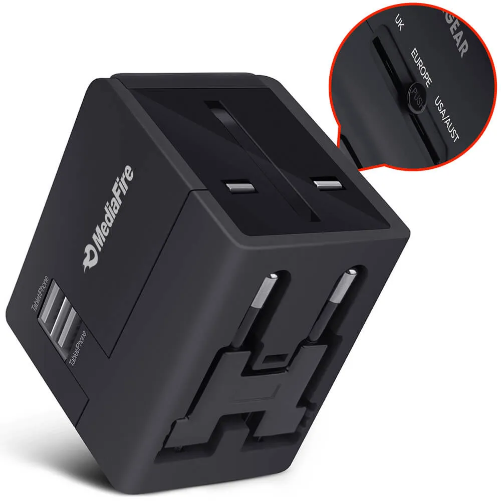 Universal Travel Adapter with USB Ports - 150+ Countries - product view 3