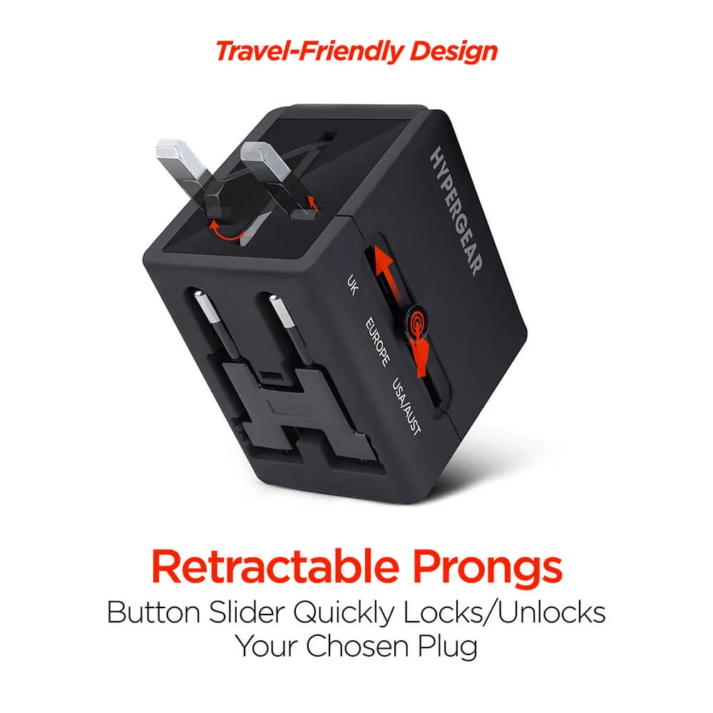 Universal Travel Adapter with USB Ports - 150+ Countries - product view 4