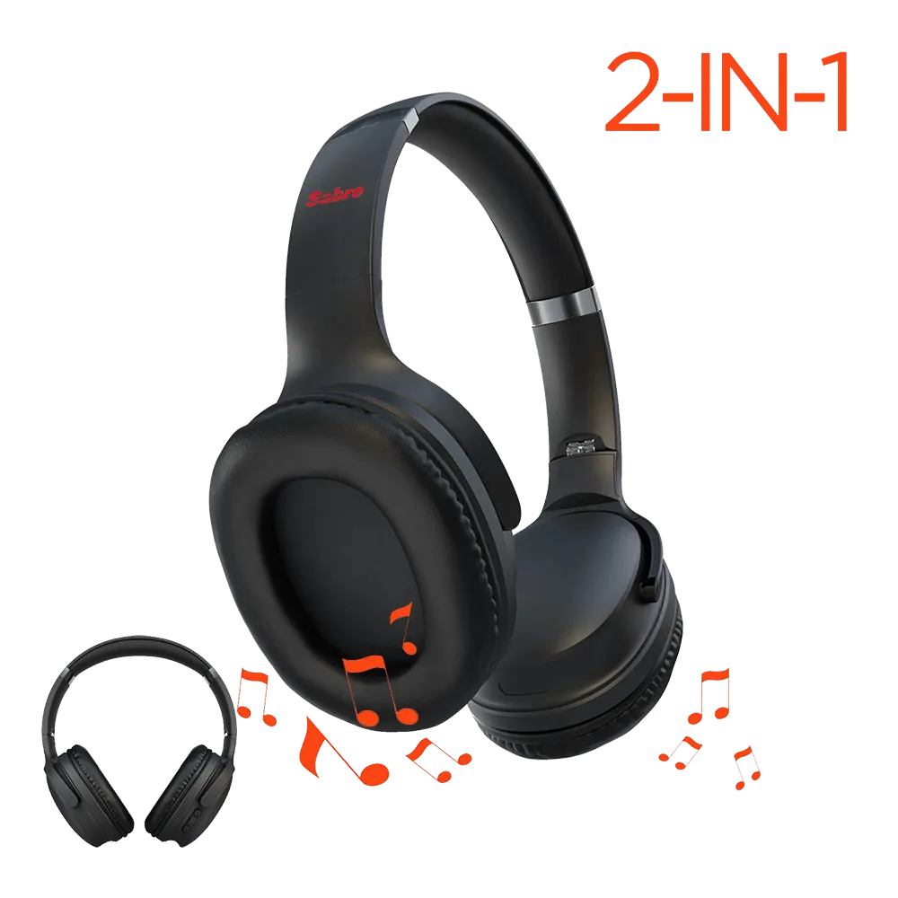 Wireless Headphones 2-in-1 with Speaker Mode
