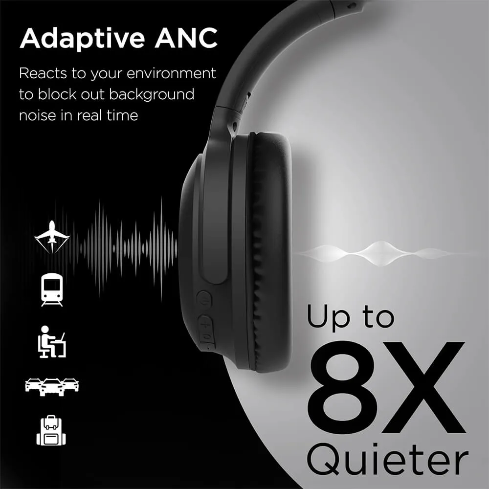 Wireless Headphones Active Noise Cancelling Over-Ear - 24 Hour - product view 4