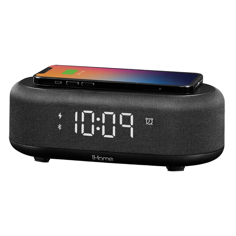 Alarm Clock Bluetooth Wireless Charging Station - 7.8 x 3.8 in