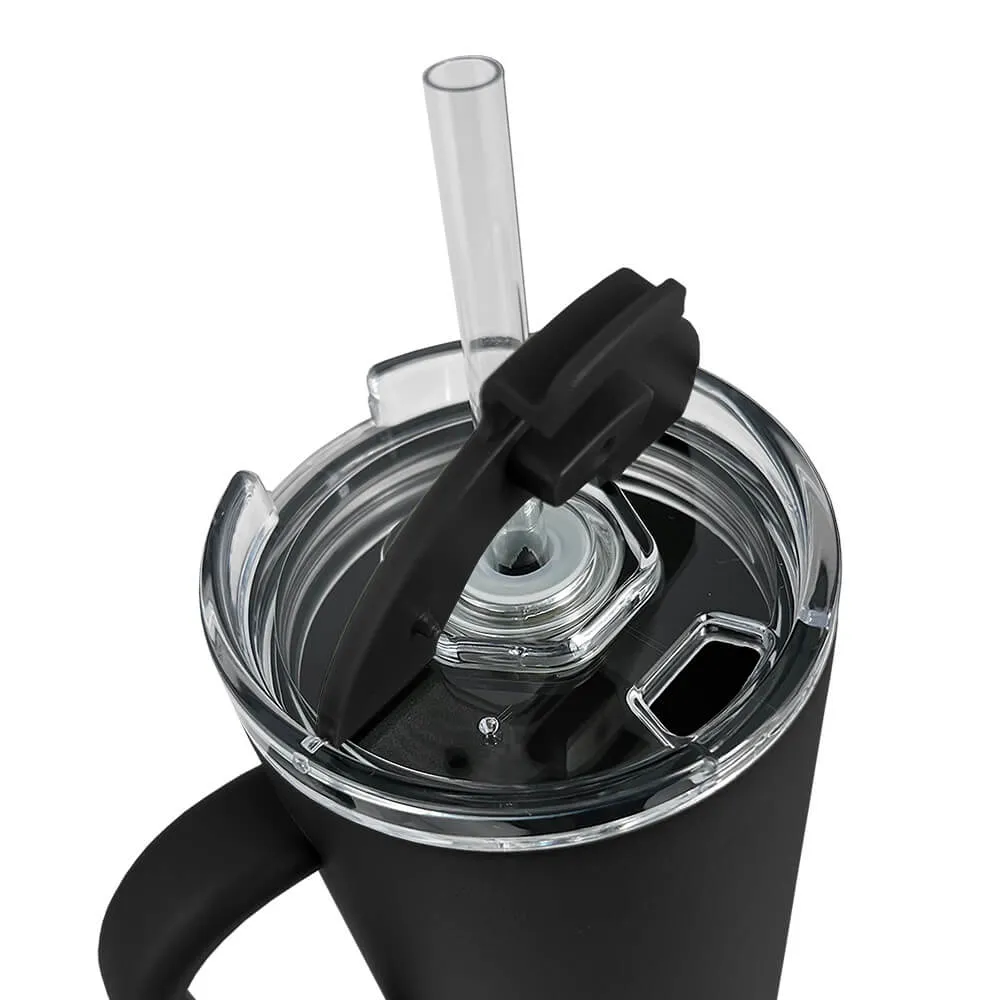 Insulated Tumbler with Handle and Built-In Straw - 40 oz - product view 6