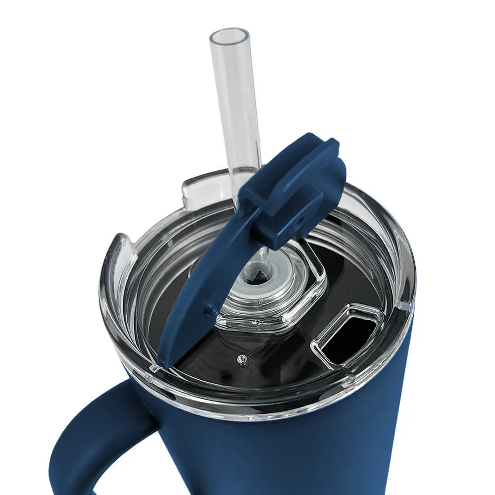 Insulated Tumbler with Handle and Built-In Straw - 40 oz - product view 14