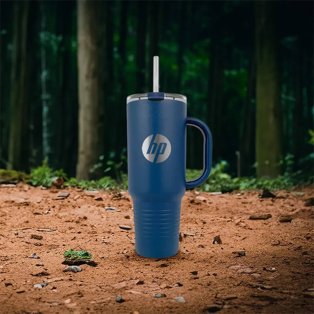 Insulated Tumbler with Handle and Built-In Straw - 40 oz - product view 15