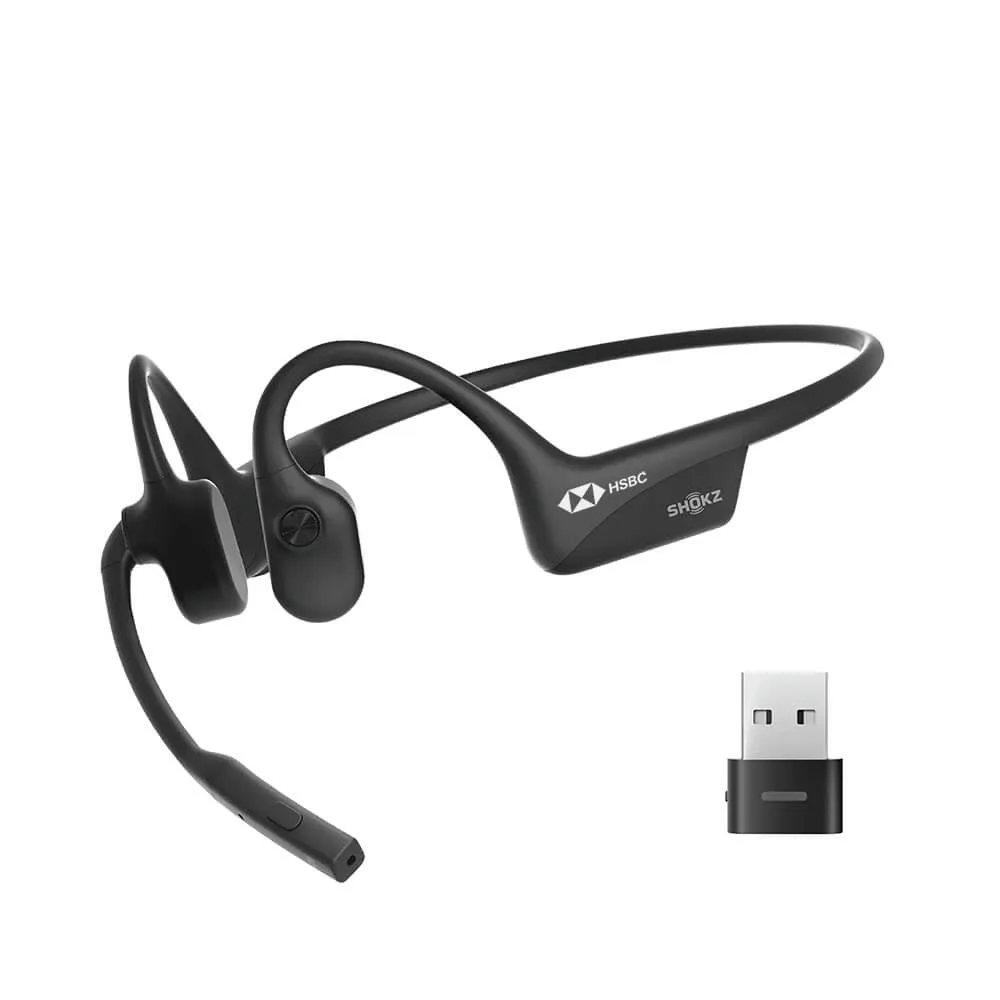 Shokz Open-Ear Headset with Boom Mic - 5.75 x 4.75 x 2.25 in