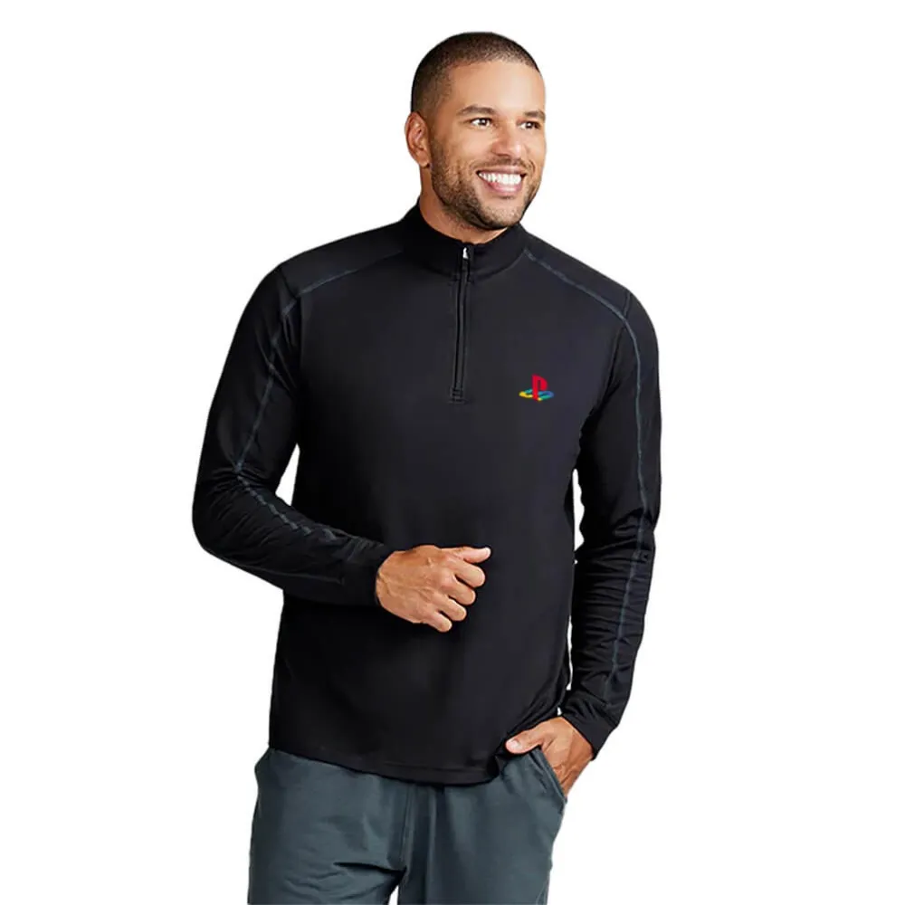 Quarter Zip Lightweight Performance with Contrast Seaming - (Unisex)