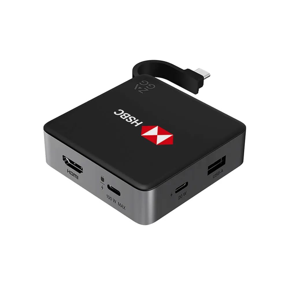 USB Hub 4-Port HDMI 4K Pass-Through Charging