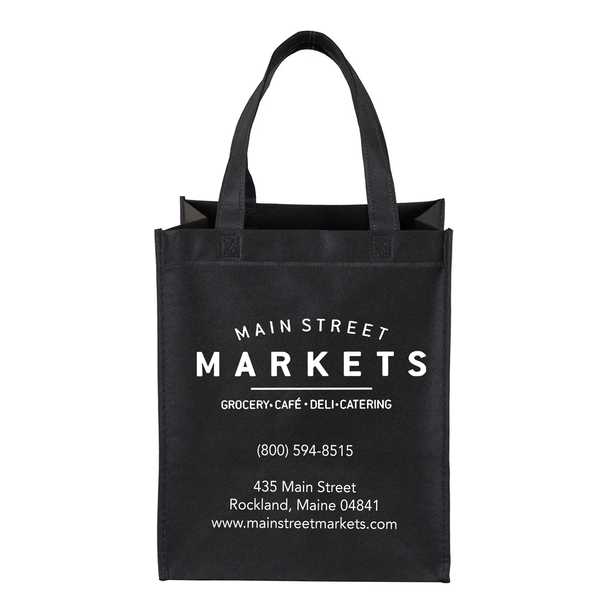 Custom Tote Bag Large Imprint Non-Woven Grocery - 10 x 12 in - product view 5
