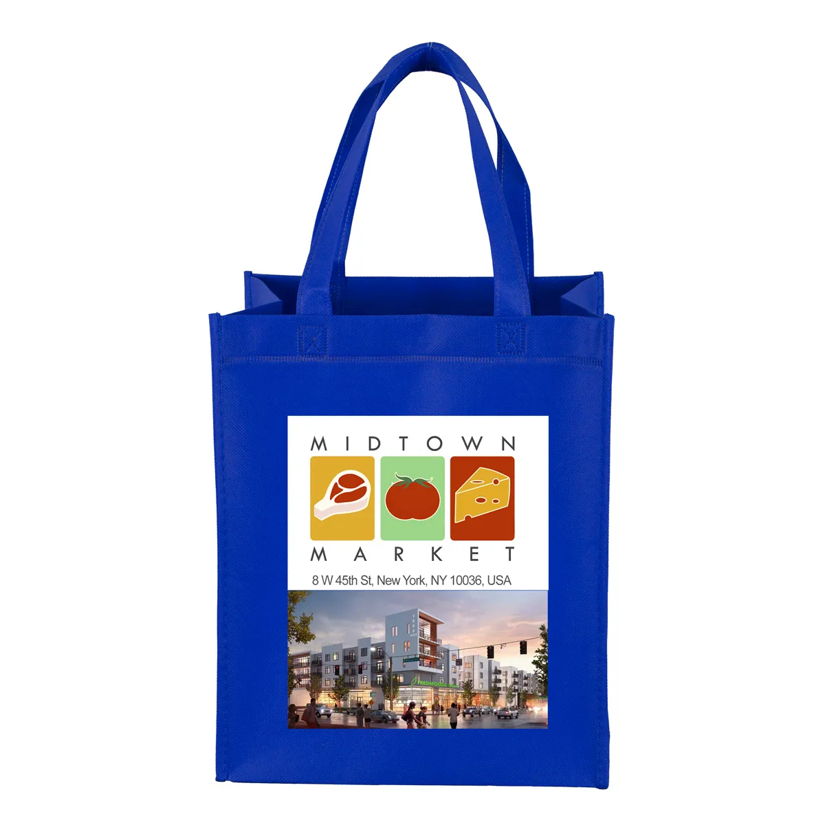 Custom Tote Bag Large Imprint Non-Woven Grocery - 10 x 12 in - product view 6