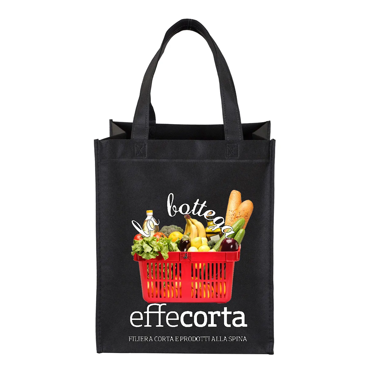 Custom Tote Bag Large Imprint Non-Woven Grocery - 10 x 12 in - product view 12