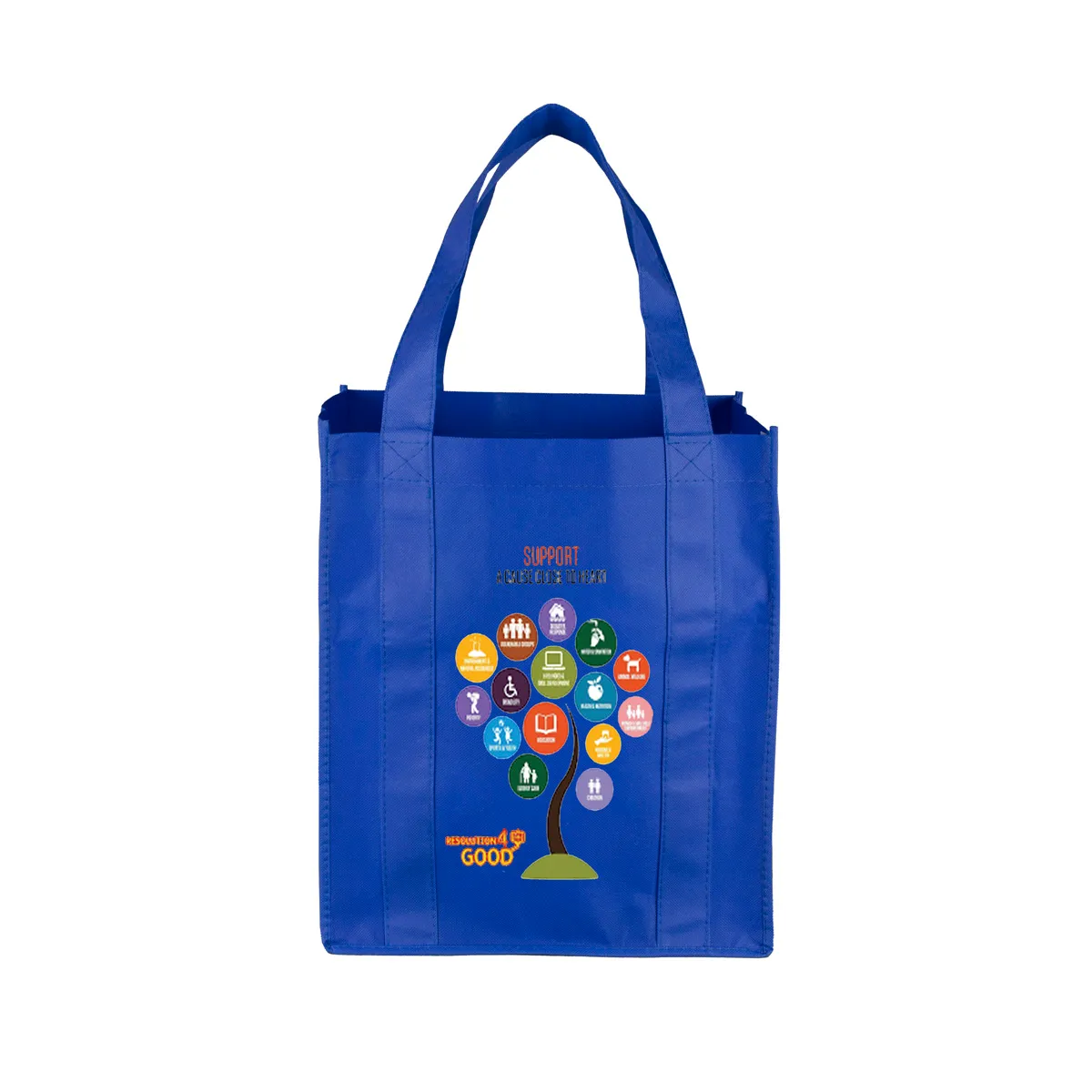 Super Mega Grocery Tote Bag Reinforced Bottom - 13 x 15 in - product view 10