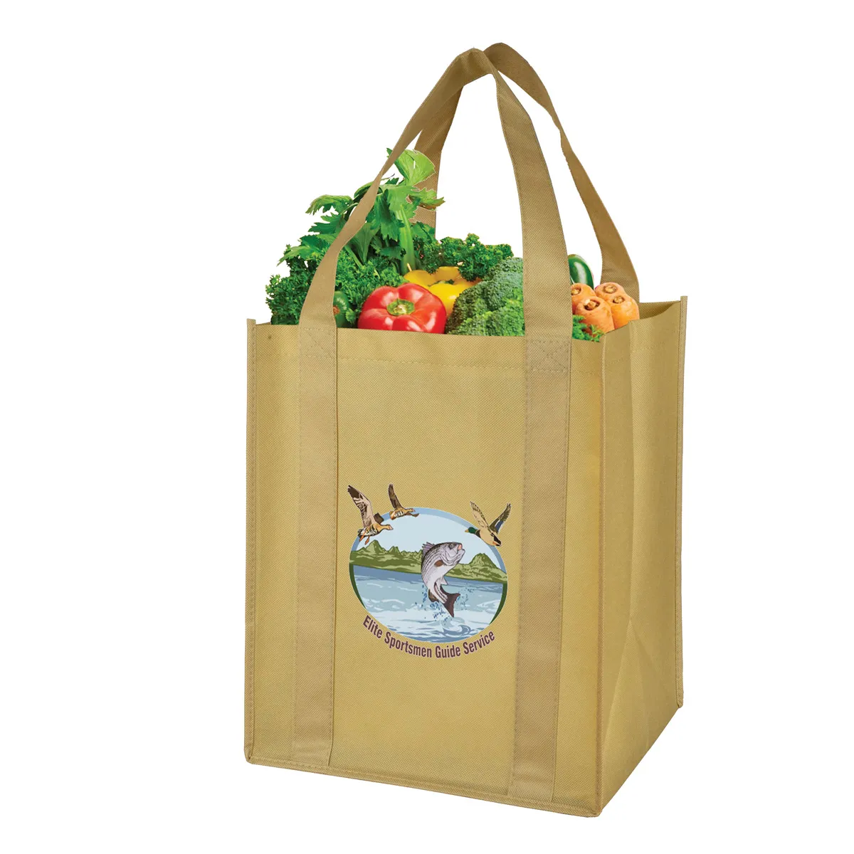 Super Mega Grocery Tote Bag Reinforced Bottom - 13 x 15 in - product view 12