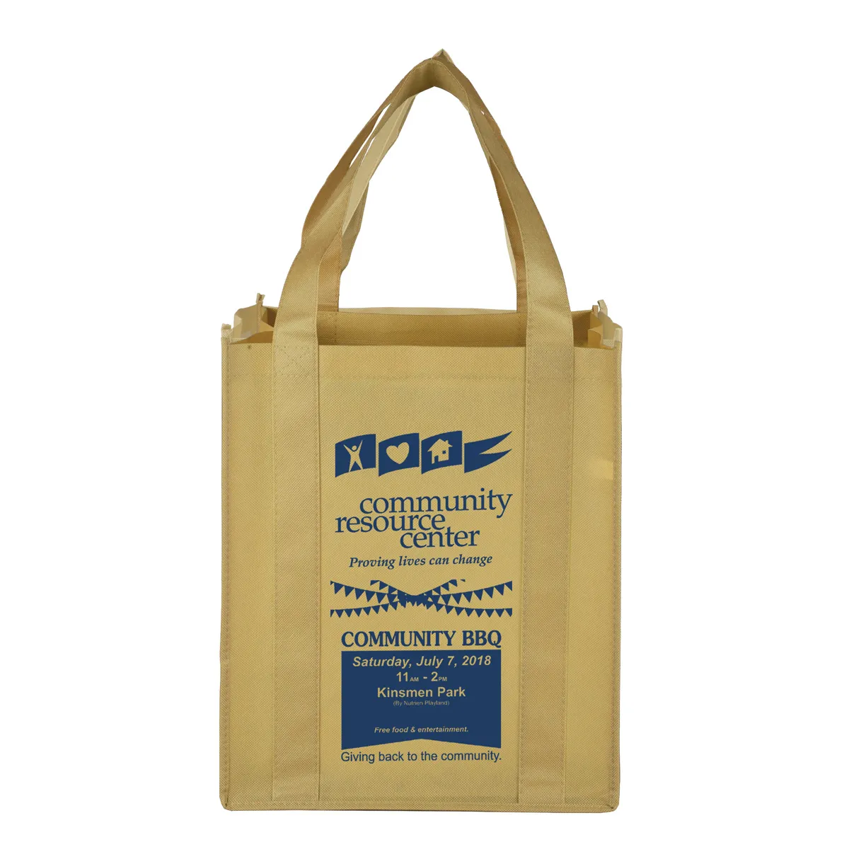 Super Mega Grocery Tote Bag Reinforced Bottom - 13 x 15 in - product view 17