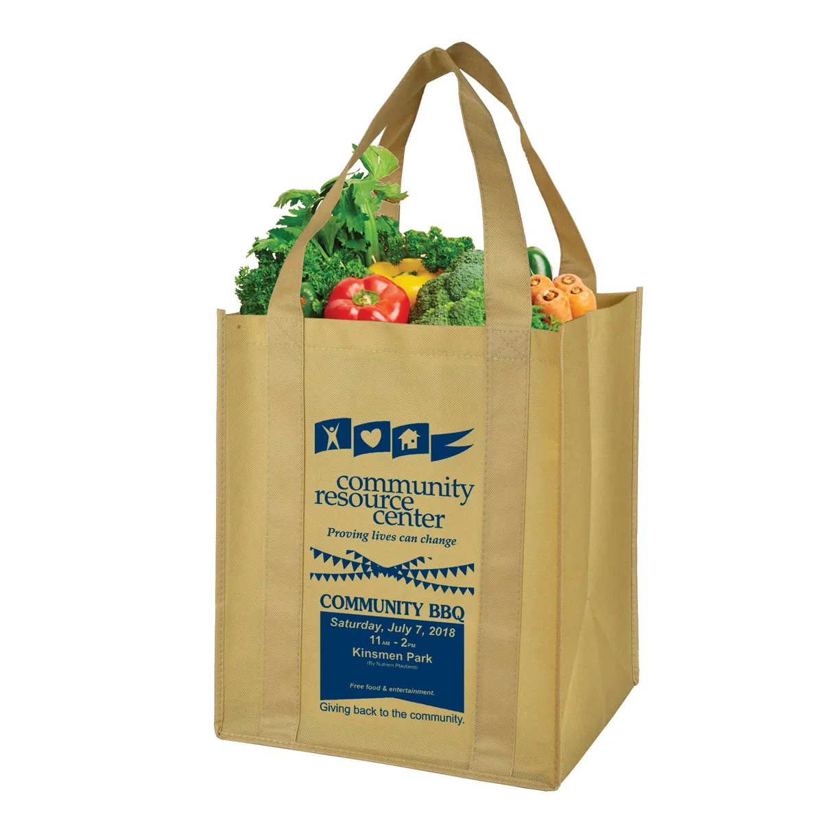 Super Mega Grocery Tote Bag Reinforced Bottom - 13 x 15 in - product view 26