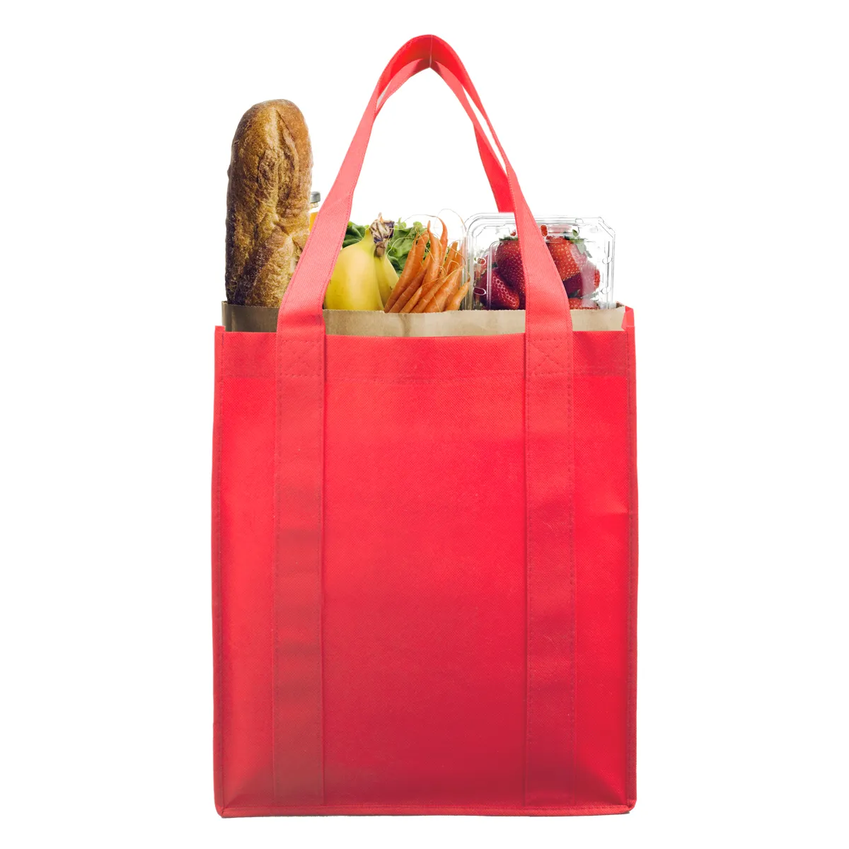 Super Mega Grocery Tote Bag Reinforced Bottom - 13 x 15 in - product view 30