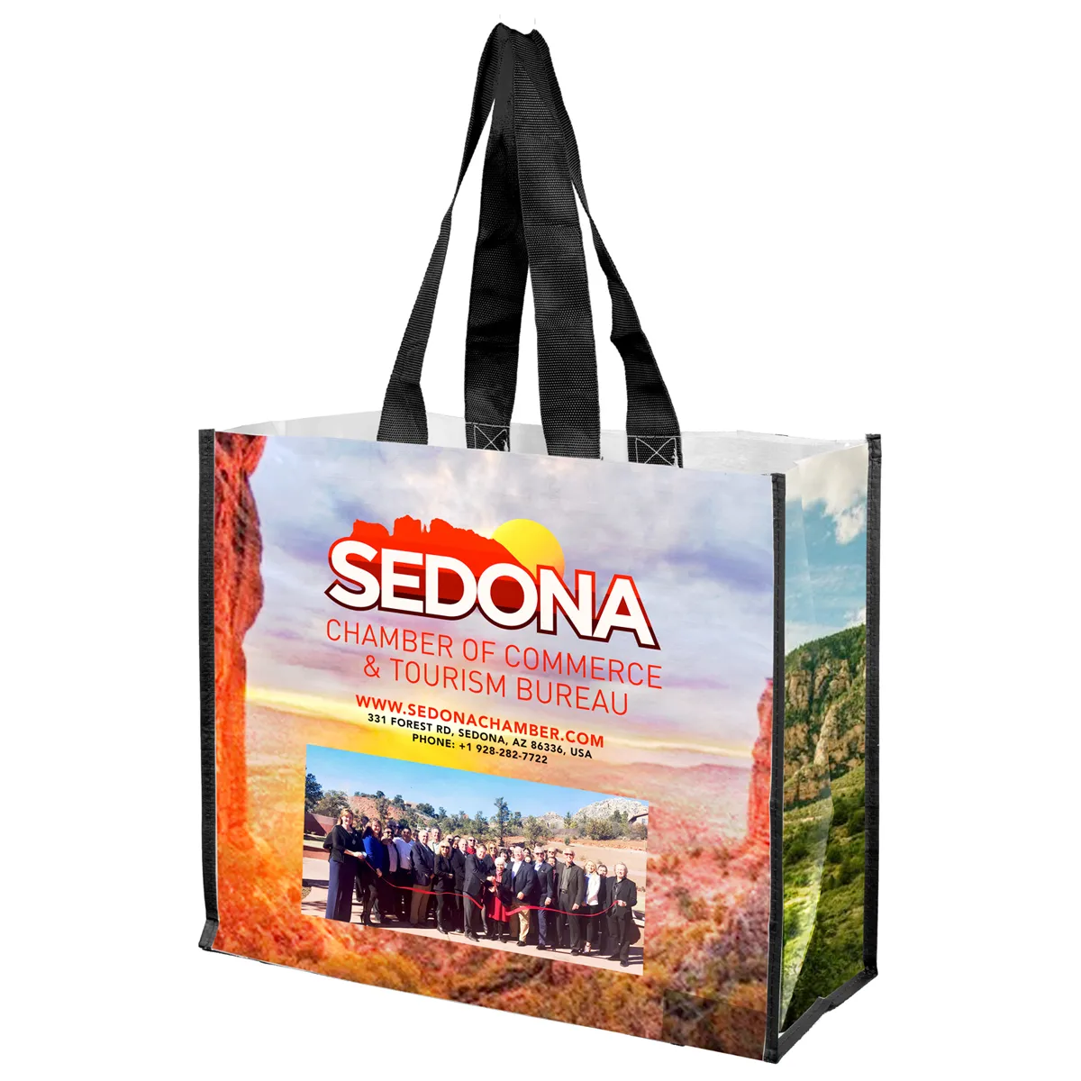 Wendy Woven Polypropylene Tote Bag Full Color - 17 x 14 in