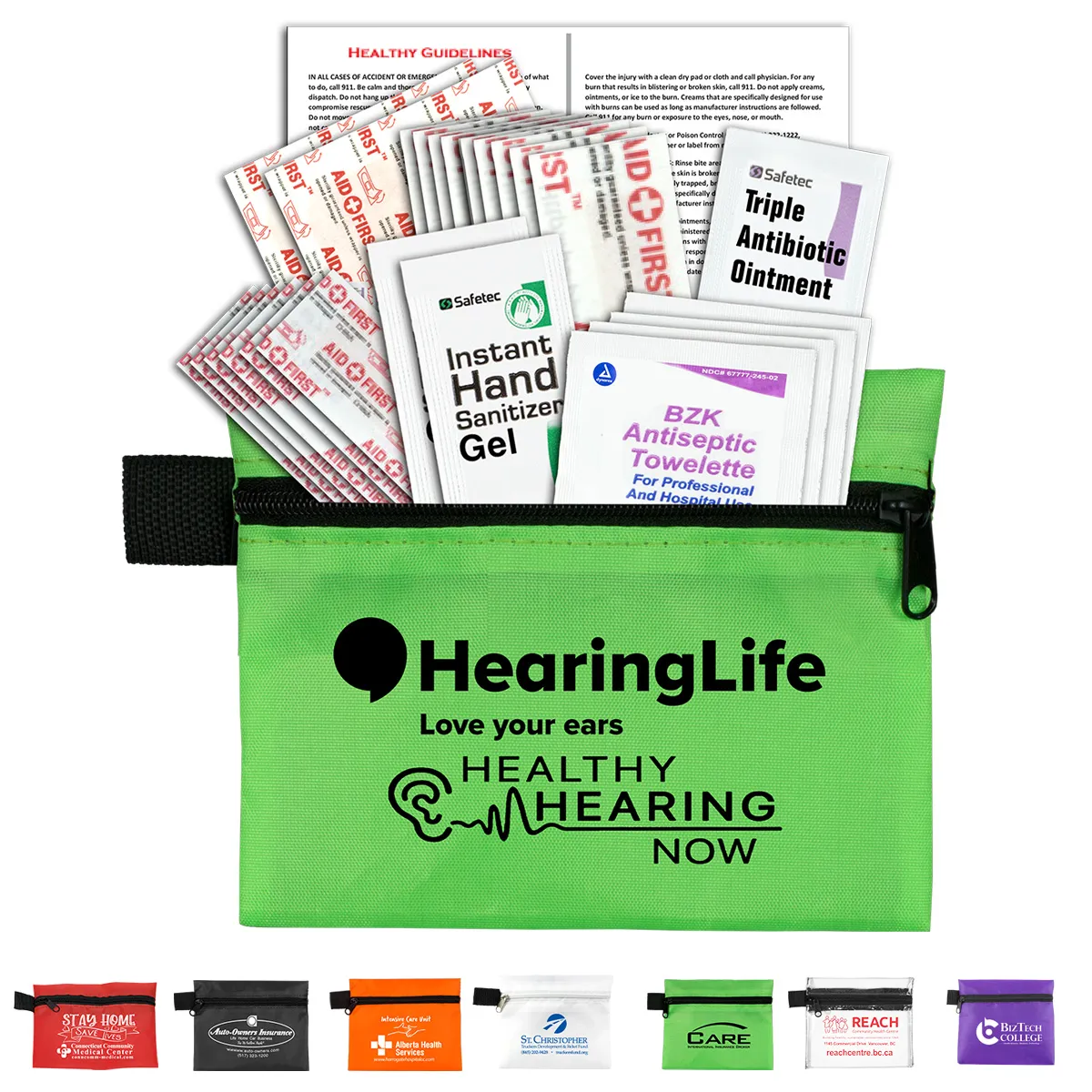 First Aid Kit 26 Piece Zipper Pouch Polyester - 5 x 4.25 in