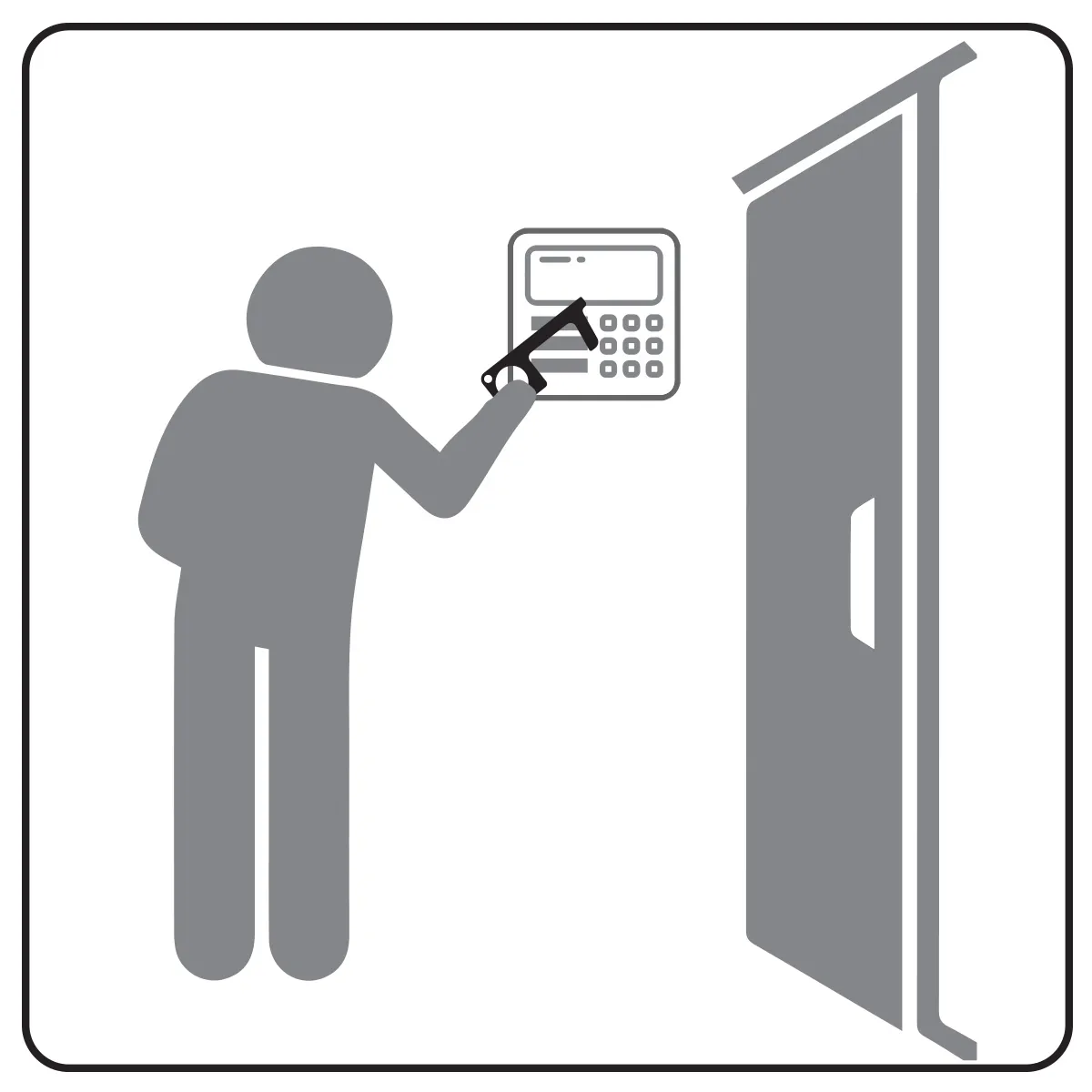 Touchless Sanitary Key Black Acrylic Door Opener - 4 x 1.5 in - product view 14