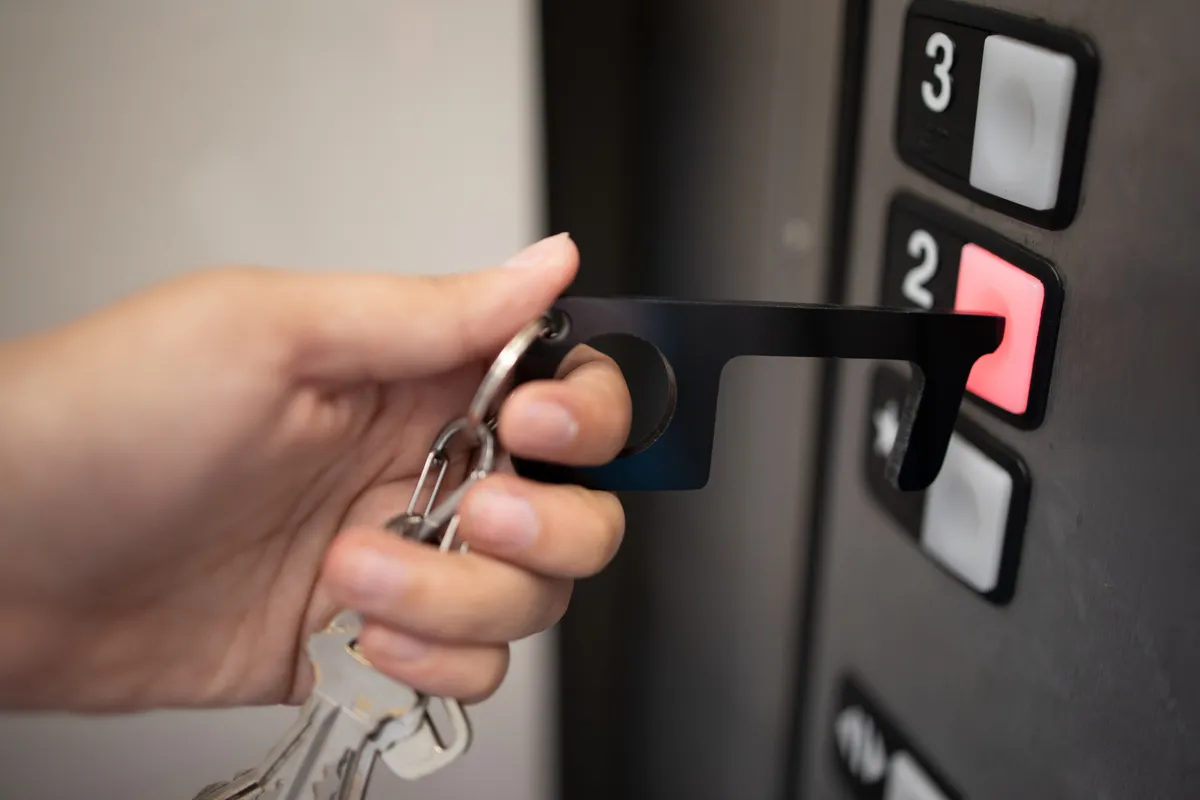 Touchless Sanitary Key Black Acrylic Door Opener - 4 x 1.5 in - product view 25