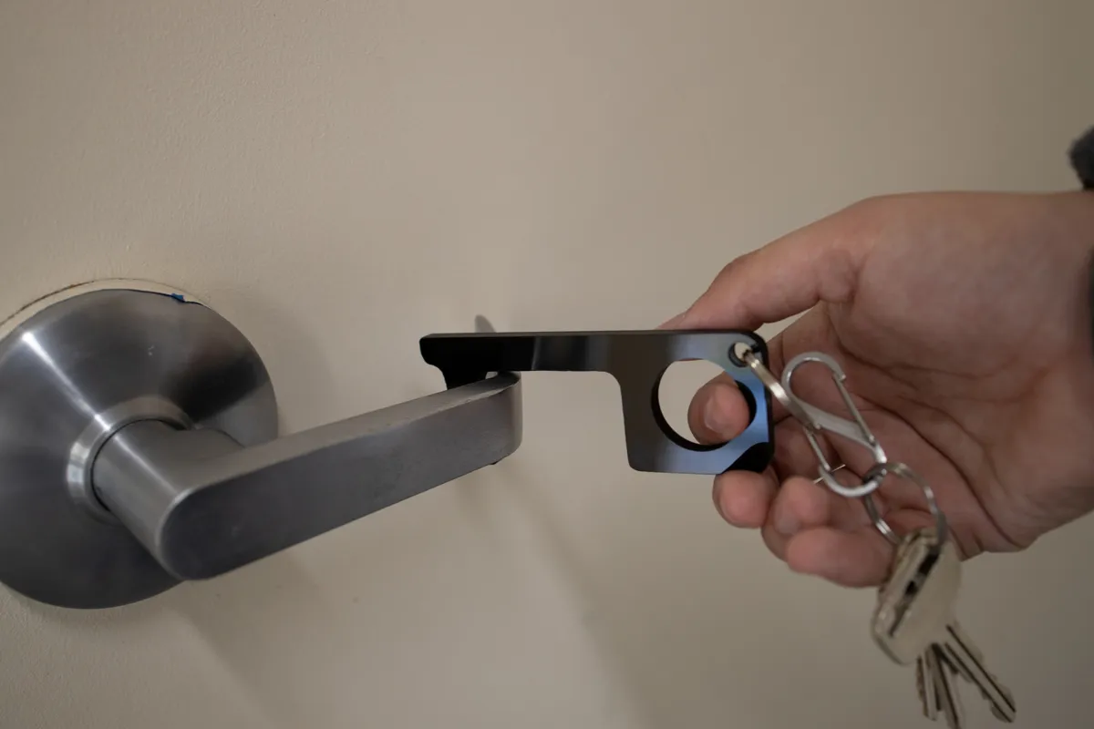 Touchless Sanitary Key Black Acrylic Door Opener - 4 x 1.5 in - product view 27