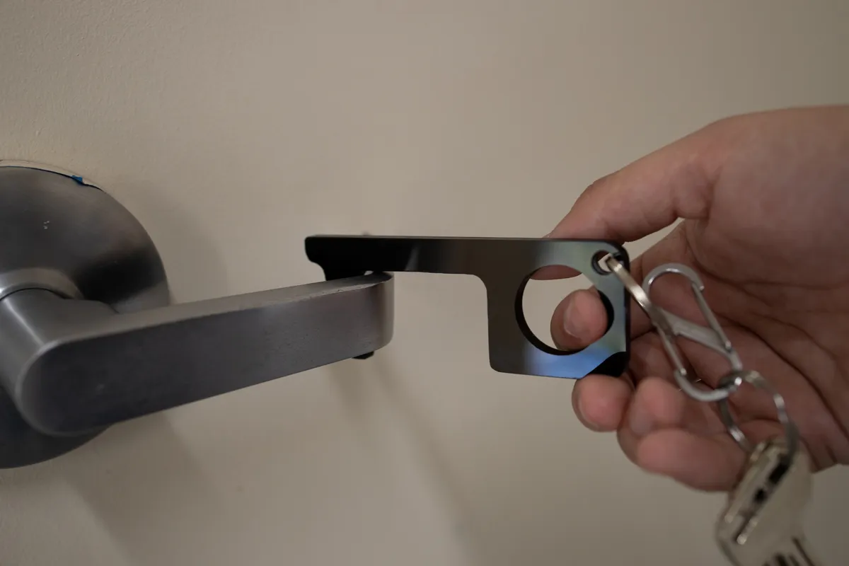 Touchless Sanitary Key Black Acrylic Door Opener - 4 x 1.5 in - product view 28