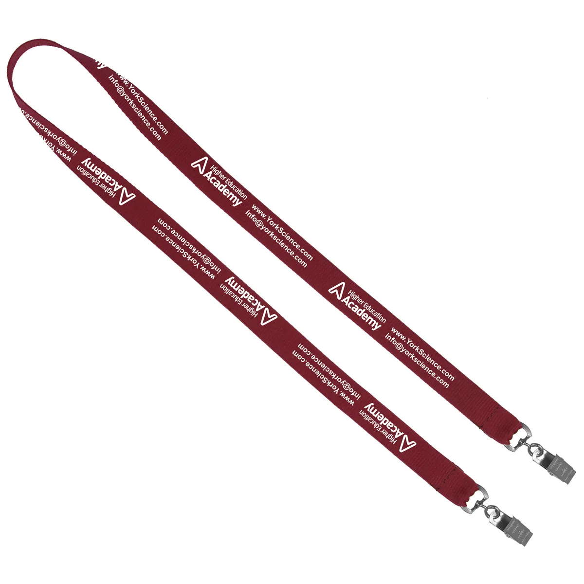 Custom Lanyards Dual Attachment Polyester Silkscreen - 18 x 0.75 in - product view 5