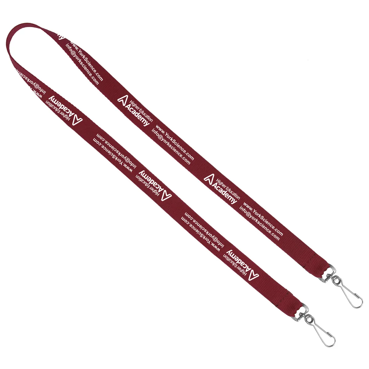 Custom Lanyards Dual Attachment Polyester Silkscreen - 18 x 0.75 in - product view 6