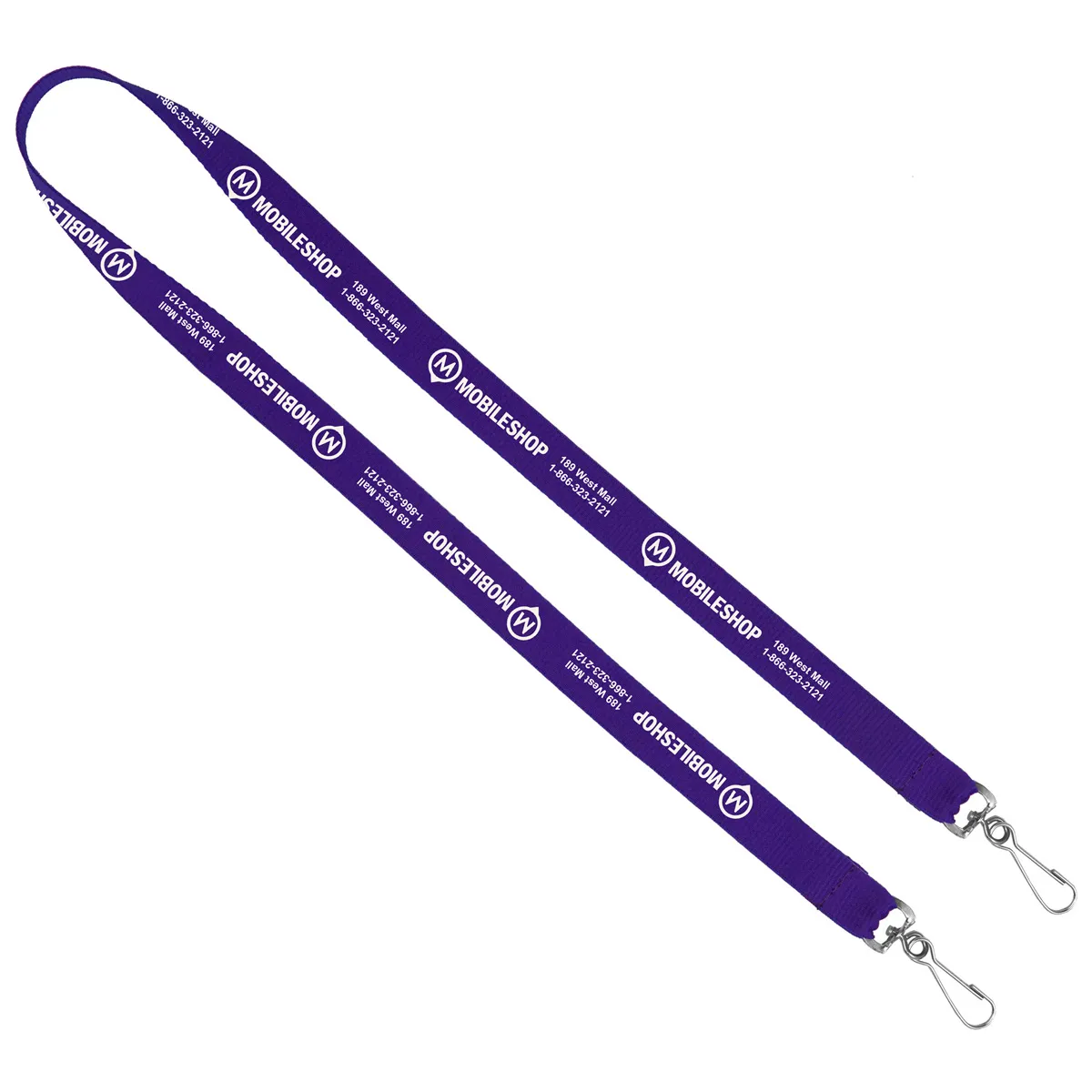 Custom Lanyards Dual Attachment Polyester Silkscreen - 18 x 0.75 in - product view 12