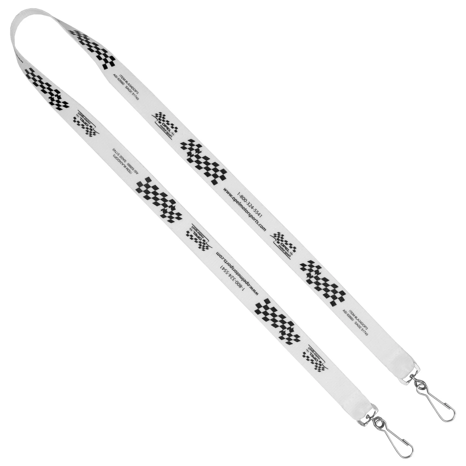 Custom Lanyards Dual Attachment Polyester Silkscreen - 18 x 0.75 in - product view 22