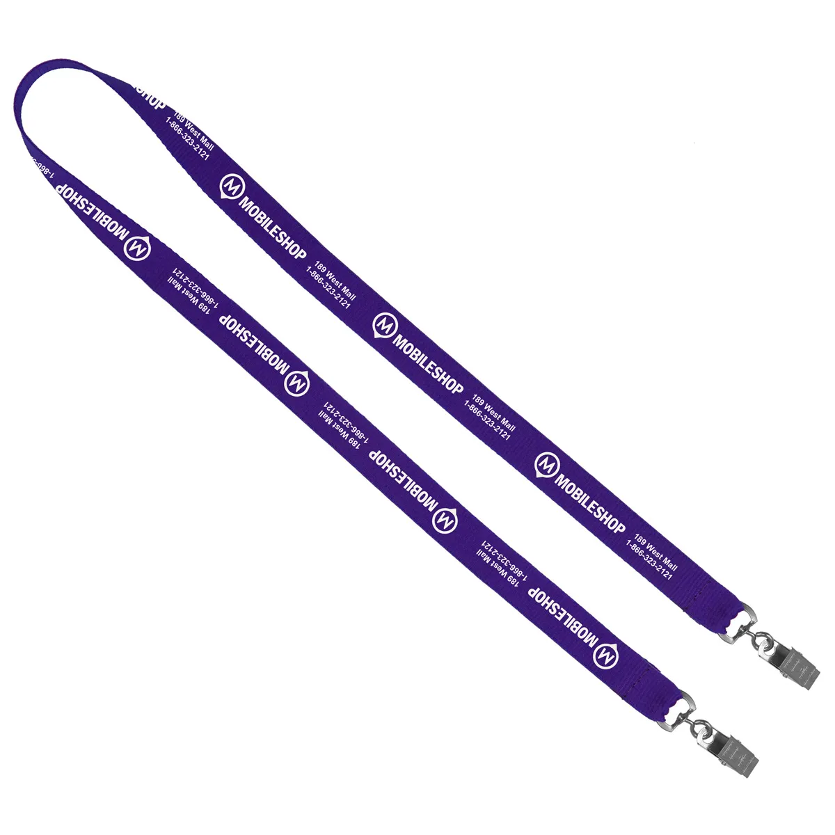 Custom Lanyards Dual Attachment Polyester Silkscreen - 18 x 0.75 in - product view 34