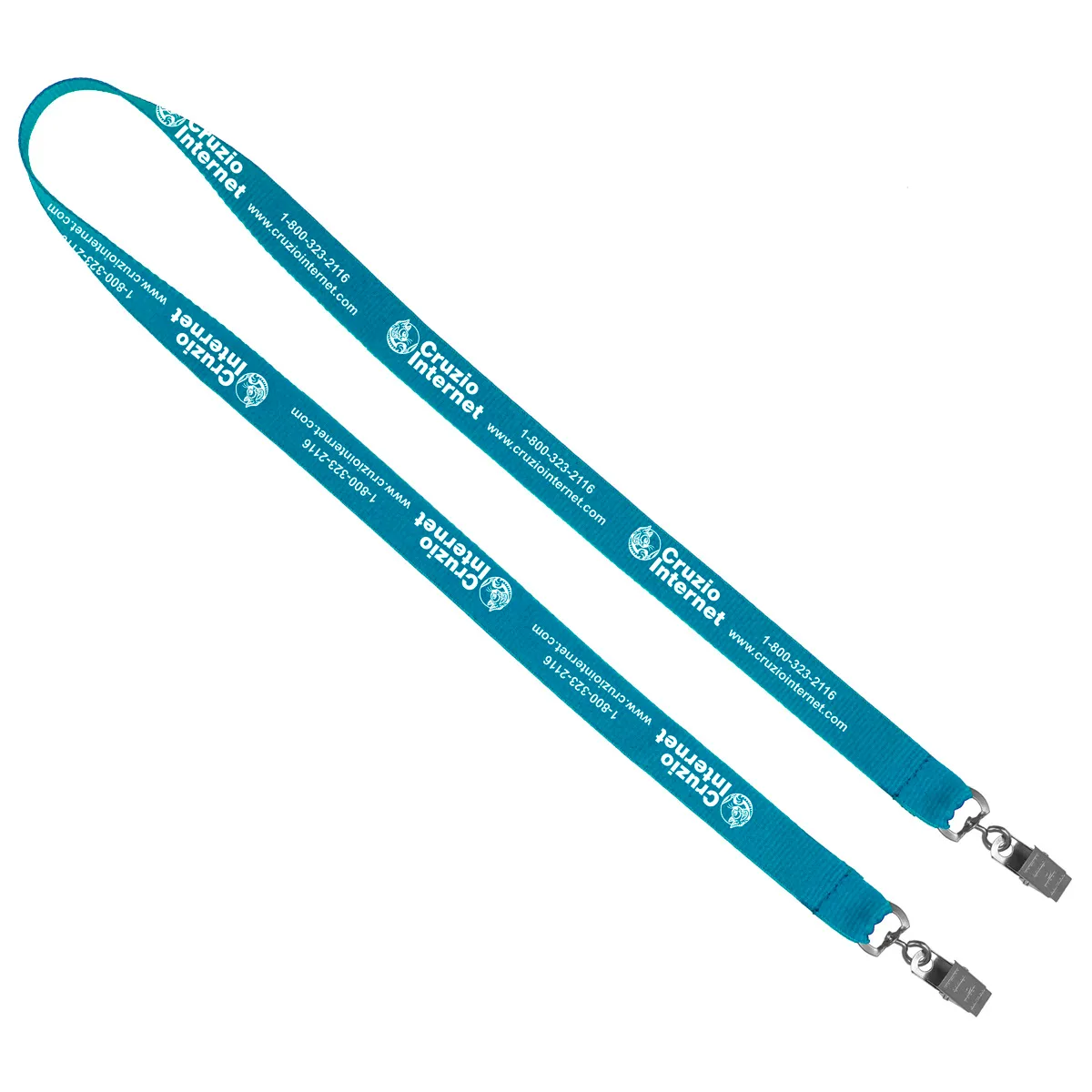 Custom Lanyards Dual Attachment Polyester Silkscreen - 18 x 0.75 in - product view 40