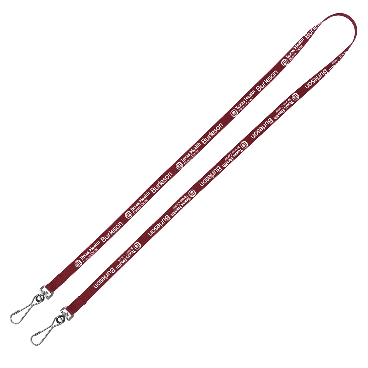 Custom Lanyards Dual Attachment Polyester Narrow - 18 x 0.38 in - product view 7