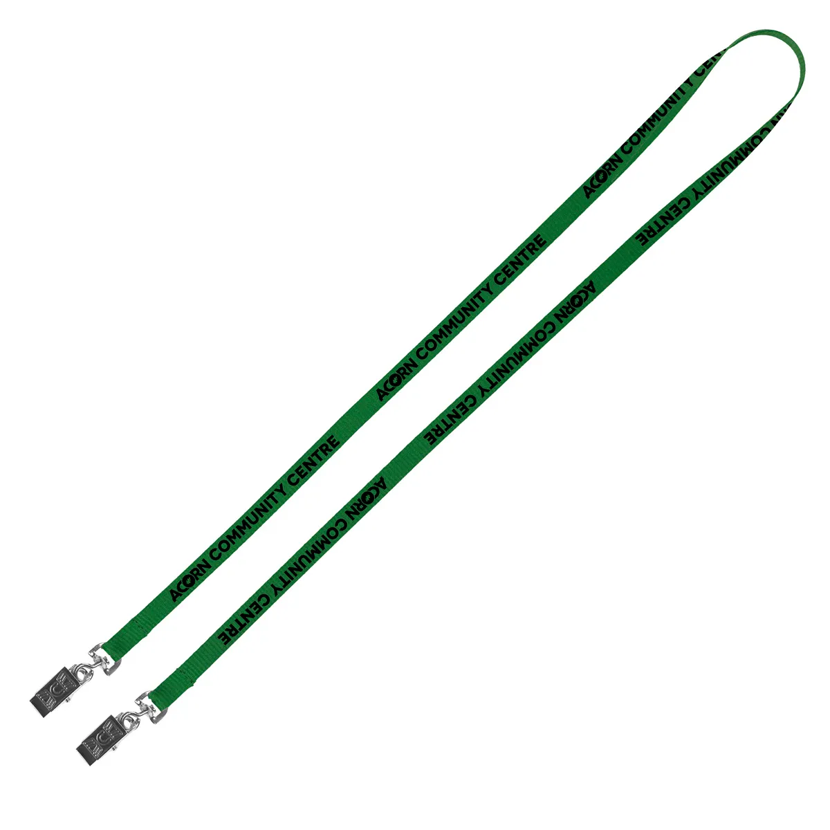 Custom Lanyards Dual Attachment Polyester Narrow - 18 x 0.38 in - product view 8